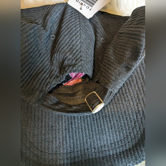 Breast Cancer Awareness ballcap. black corduroy with pink stitching NWT - Picture 2 of 4